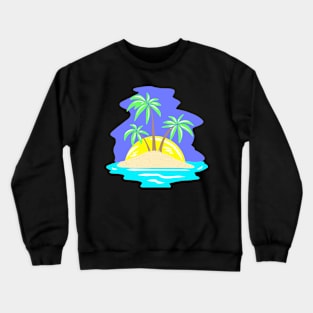 Summer Warm Tropical Sunny Beach Vacation Bathing Crewneck Sweatshirt